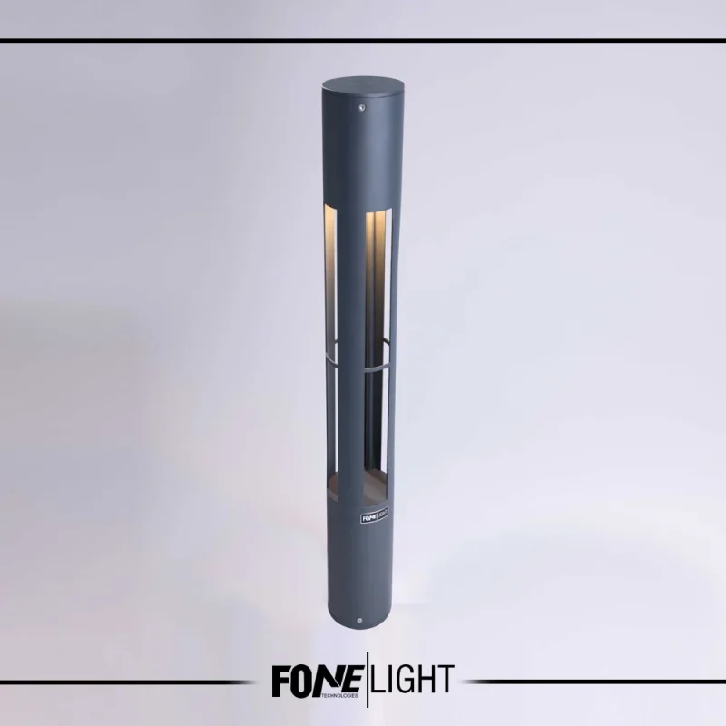 Fonelight markalı antrasit renk bollard aydınlatma armatürü